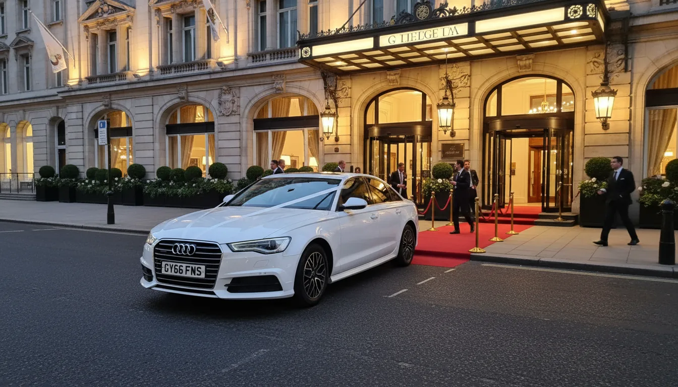 Audi A6 at a wedding or event venue, view 2