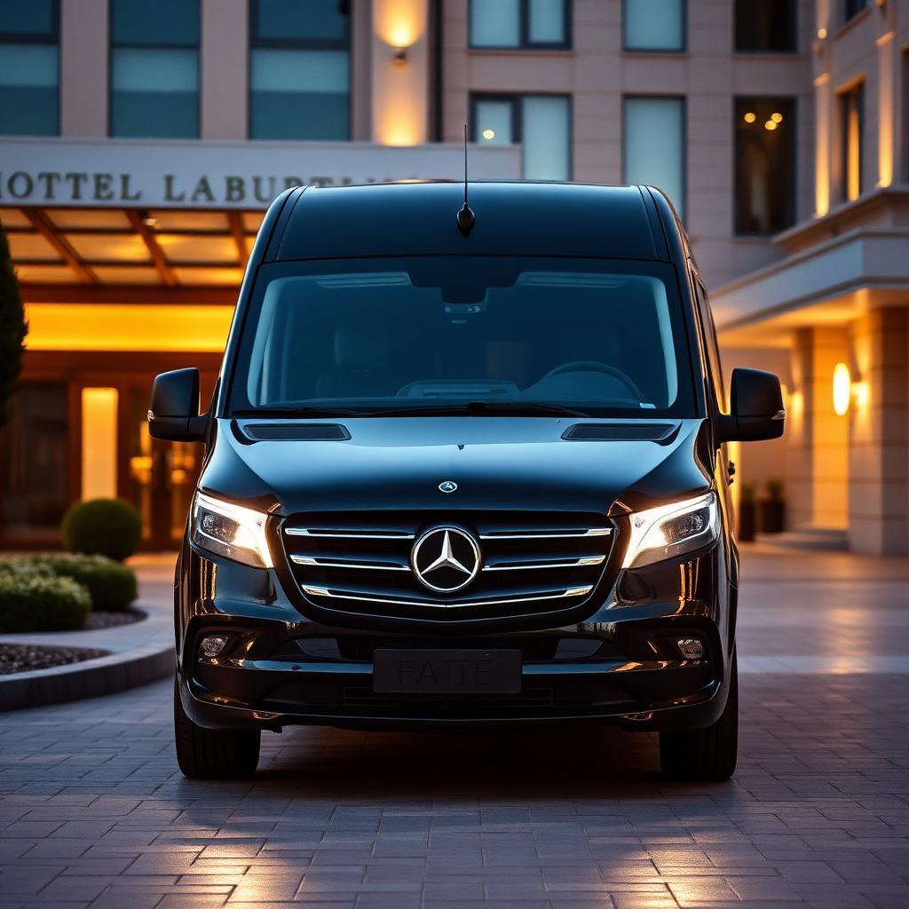 Mercedes V-Class with a chauffeur-driven White 7 car prepared for the occasion