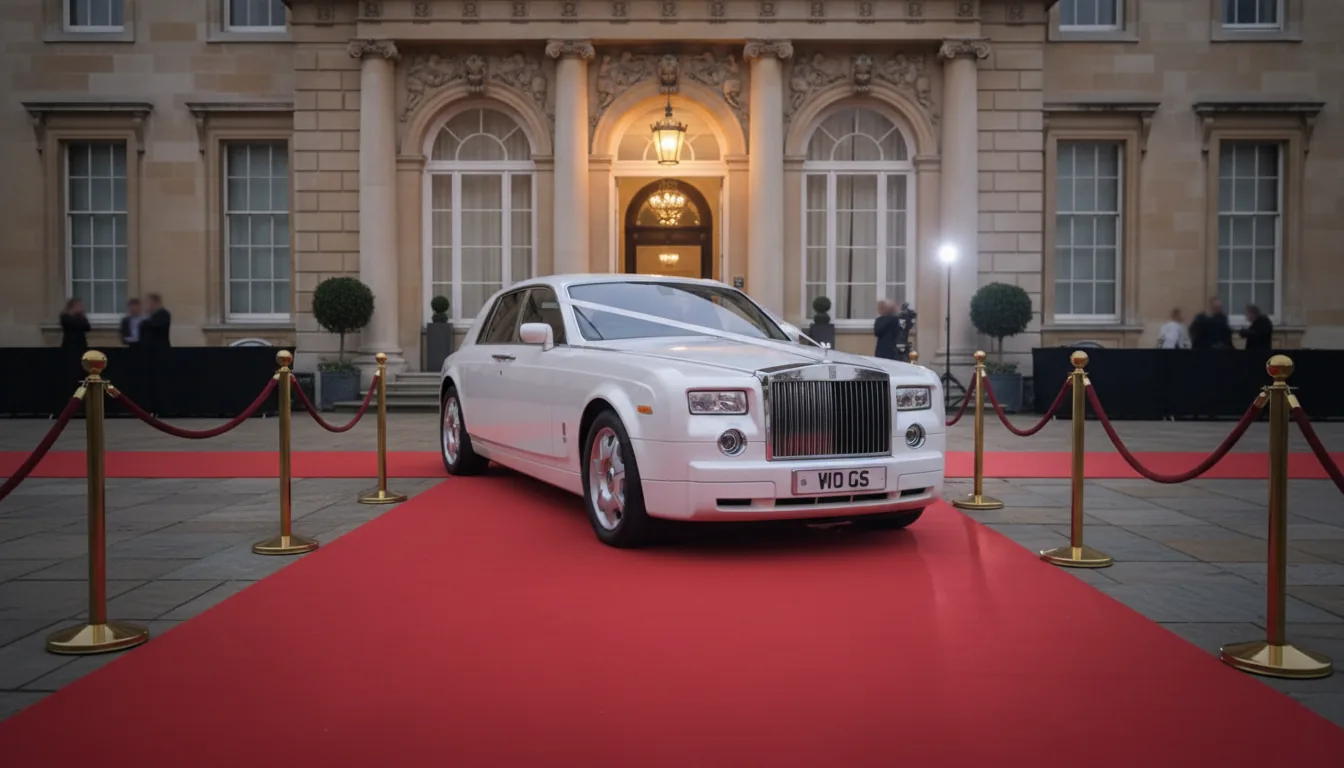 Prom Car Hire from Bedford with a chauffeur-driven White 7 car prepared for the occasion
